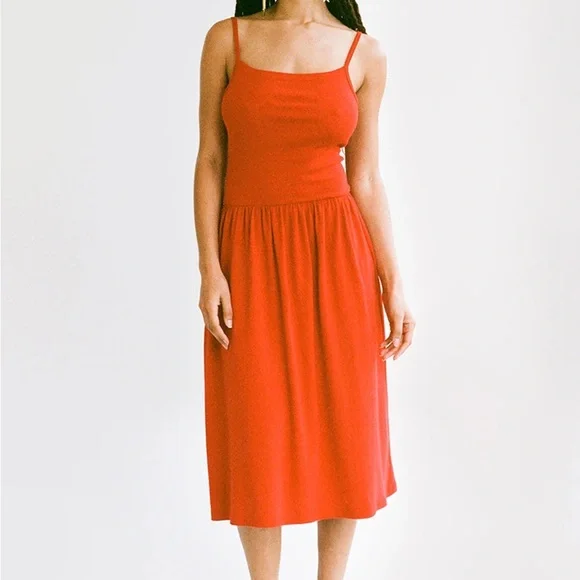 Gil Rodriguez LaPointe Dropwaist Midi Dress - Tomate - Picture 8 of 8
